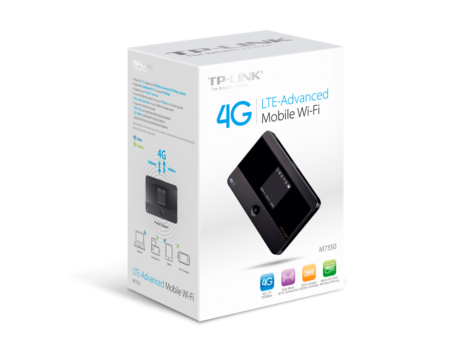 فروش مودم 4G بی‌سیم دوبانده,مودم 4G و 3G بی‌سیم دوباند قابل حمل TP-LINK M7350,TP-LINK M7350 Dual-Band 4G LTE-Advanced Modem,